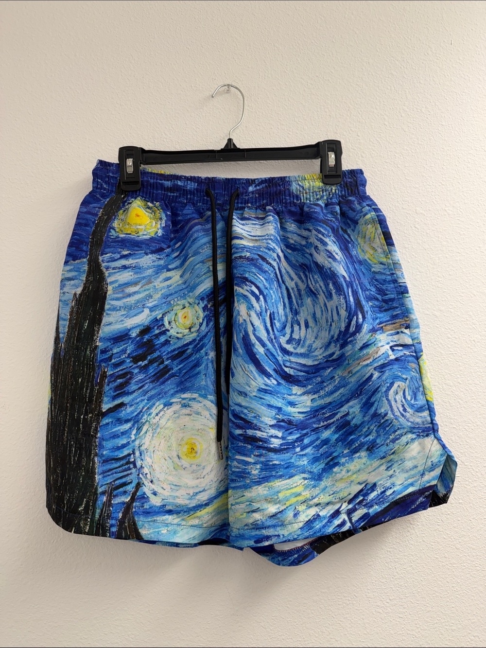 REBEL Vengeance Men's Blue 'Starry Night' Van Gogh Shorts size medium